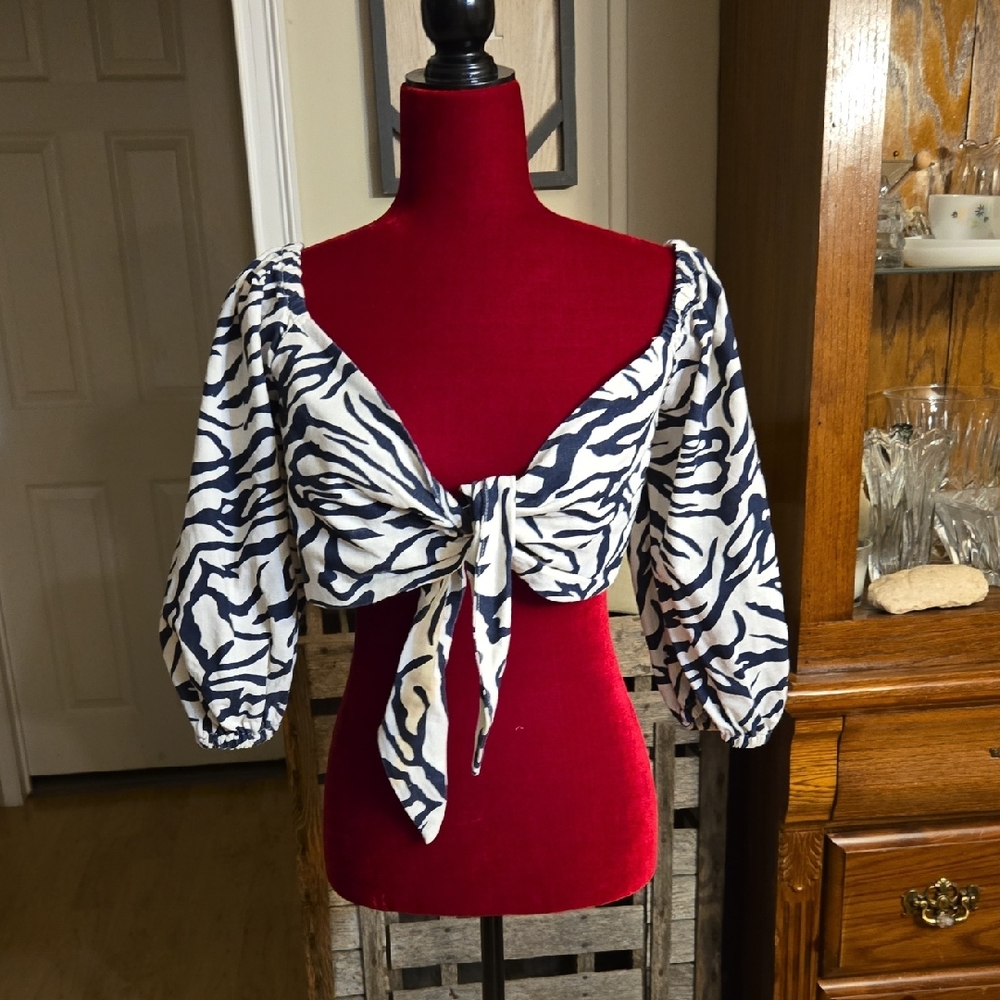 Elegant Zebra Print Women's Blouse